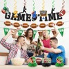 20Pcs Football Party Decorations - Banner, Hanging Swirl, Honeycomb