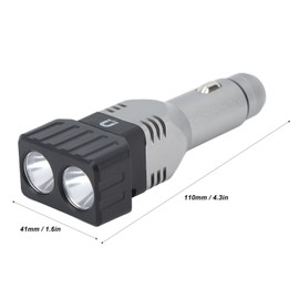Rechargeable Car Charger Flashlight Dual-Head Super Bright Mini Handheld Emergency Torch for Automobile
