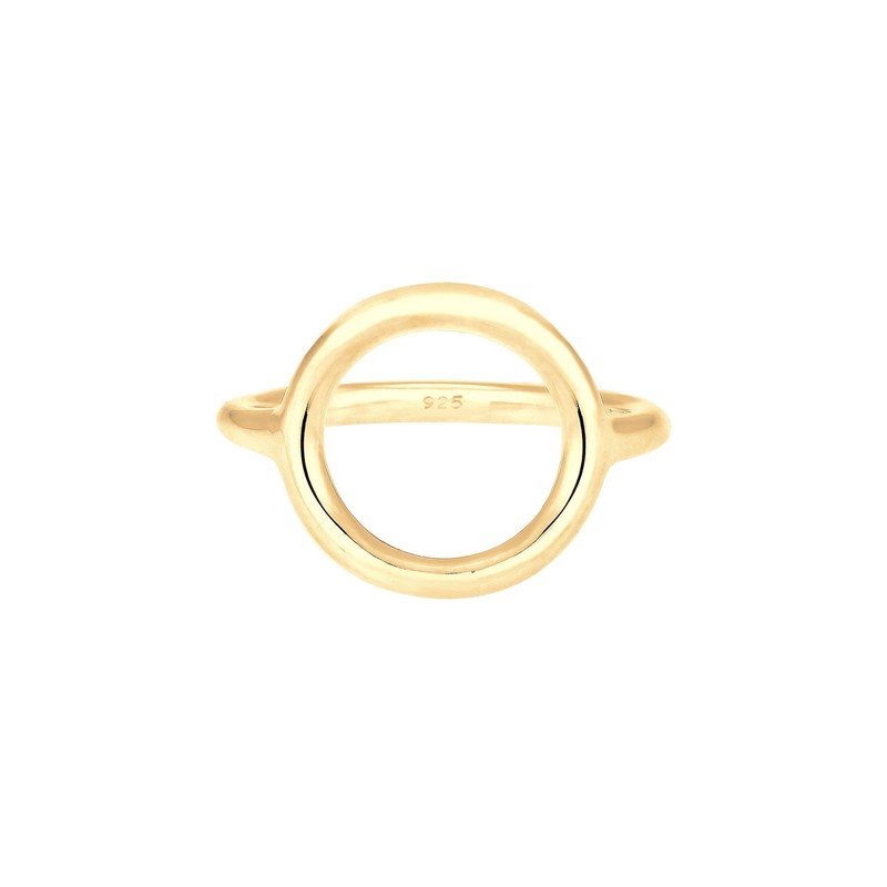 Elli Ring Women Circle Cut Out Statement in 925 Sterling