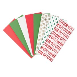 American Greetings 125 Sheets 20 in. x 20 in. Bulk Christmas Tissue Paper, Red, White and Green Christmas Assortment