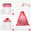15L Garbage Bags Drawstring, Extra Strong Small Garbage Bag Unscented,