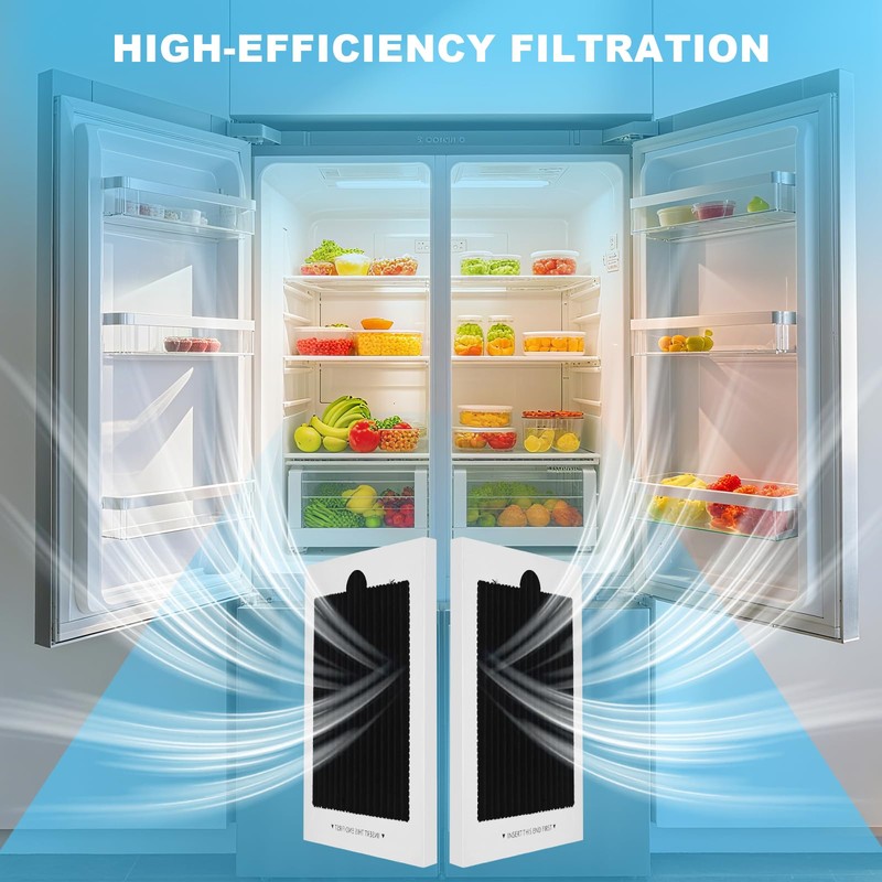 StLiSuYmx 6-Pack Premium Refrigerator Air Filter Replacement, Carbon Activated Filter