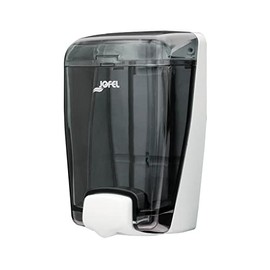 Jofel Wall Soap Dispenser, Refillable with 1L Liquid Soap Dispenser, Bathroom Soap Dispenser, High Resistant ABS Housing, Azur AC82000, SAN Fumé