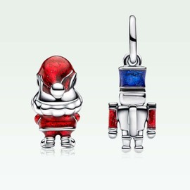 MSPOVOF Heart Christmas Animal Charms Bead for Bracelets and Necklaces, S925 Sterling Silver Charms for Birthday, Women’s Jewellery Gift, Cubic Zirconia