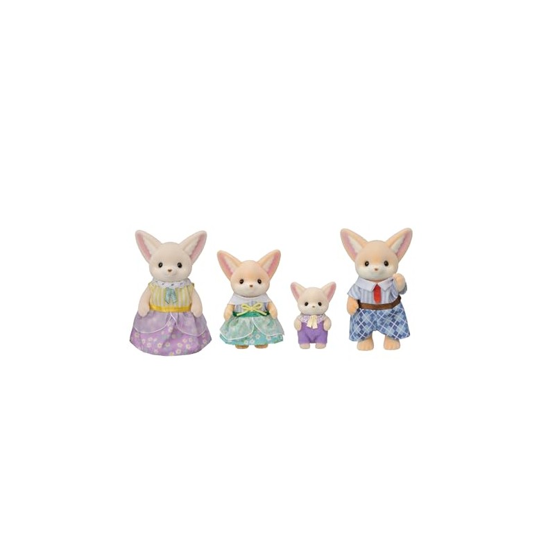 Calico Critters Fennec Fox Family, Set of 4 Collectible Doll