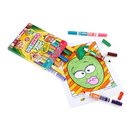 Crayola Silly Scents Smashups, Dual-Ended Washable Broad Line Markers, 10 Count, 20 Colors & Scents, Nontoxic