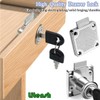 Litensh Cam Lock 22mm, 4PCS Security Cabinet Lock with Key
