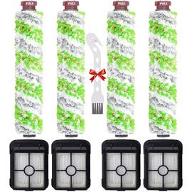 for Bissell CrossWave Pet Pro 2306A CrossWave 1785 Series Replacement Parts 4 Pack 2460 Multi-Surface Pet Pro Cleaner Brush Rolls Tangle-Free+4 Pack 1866 Vacuum Filters Part 1613568 1608684