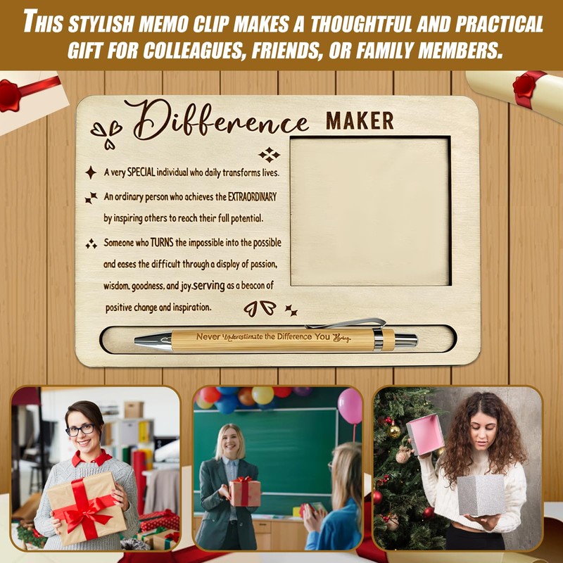WOODOUNAI 10 Sets Difference Maker Gift Appreciation Gifts Bulk Includes