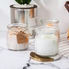 Encheng Glass Jars, 7 oz Glass Yogurt Jars With Lids(PE),Replacement