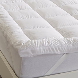 Twin XL Cooling Mattress Topper. Thick, Elastic Corner Mattress Pad. Ultra-Soft Cooling Pillowtop Mattress Cover & Protector. Fits Mattresses up to 18” (Twin XL, White)