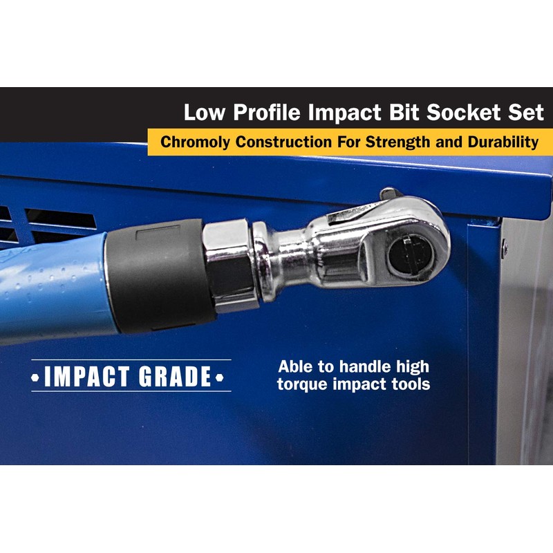 Titan 16140 9-Piece Low Profile Impact SAE Hex Bit Socket