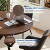 Modern Round Solid Wood Dining Table with Waterproof Durable Design