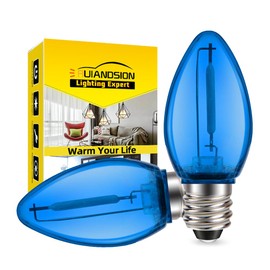 Ruiandsion E12 LED Bulb 110V Blue Screw Base for Display Cabinet Photography Christmas Strings Chandeliers Night Lights Pack of 2