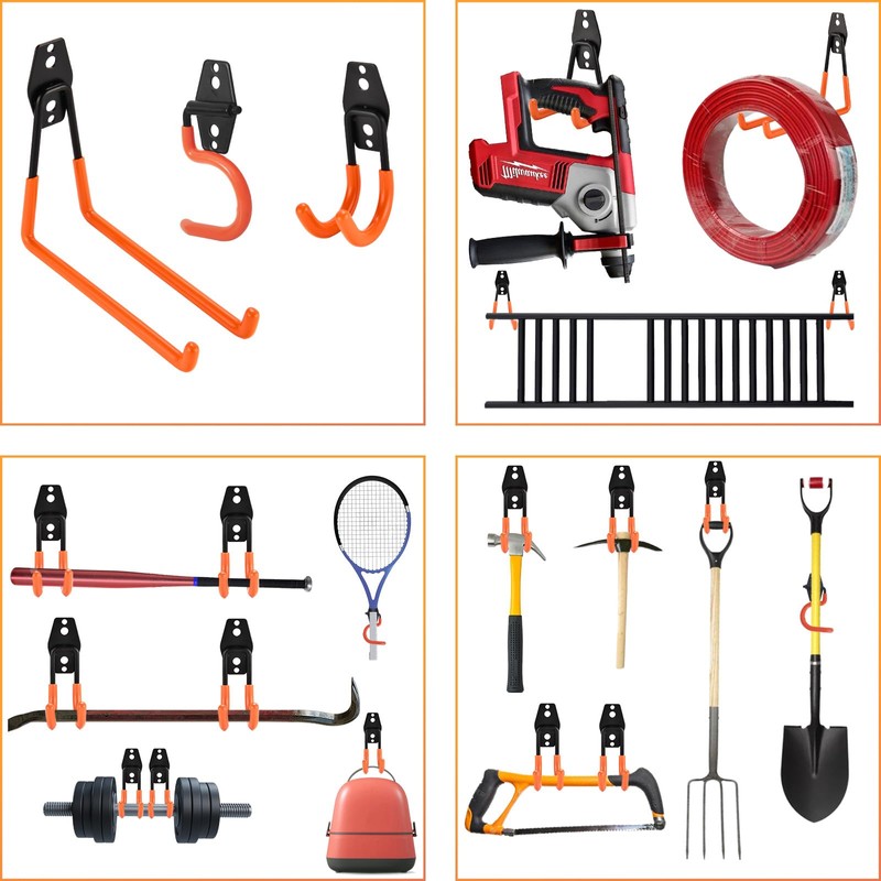 Rlipily 24 Pack Garage Hooks Steel Heavy Duty Garage Storage