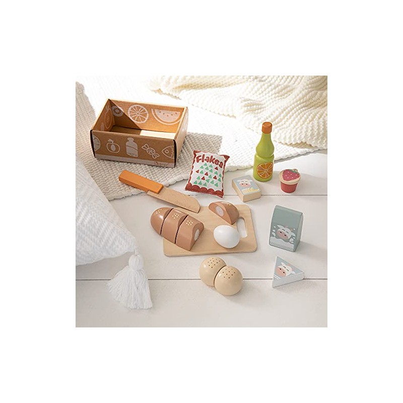 howa 4893 Play Food Accessories Children's Kitchen Breakfast Set 12