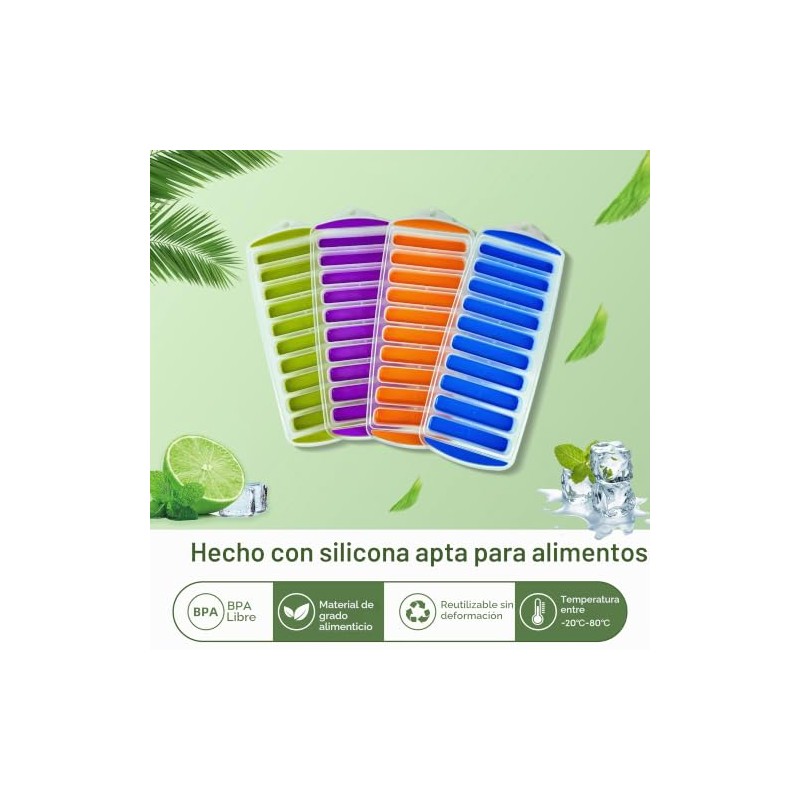 Lily's Home Juego de 4 Moldes de Silicona para Hielo