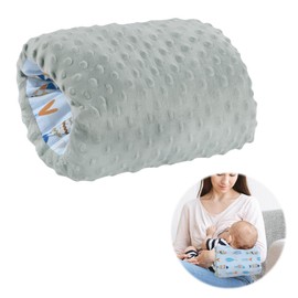 ROYALAY Arm Pillow for Feeding Baby, Soft Cotton Bottle Breast Feeding Pillows for Babies, Double-Sided Available Headrest for Newborn, Gray