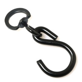 RLECS 2pcs Black Hanging Plant Swivel Hooks S Shaped for Hanging Plants Pots, Flower Basket, Wind Chimes, Pendants, Party Copper Wire Light, Bird Feeders, Flags, etc.