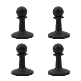 NOCNEX Pole End Lock, Camping, 0.2 inch (6 mm), Lightning Protection Cap, Lightning Rod, Camping, Thunderbolt Prevention, Rope Shedding Prevention, Outdoor Camping Equipment, Pack of 4 (Black)