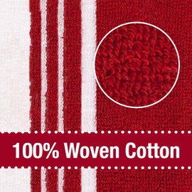 All-Clad Dual-Purpose Kitchen Towels: Highly Absorbent - 100% Cotton, 17"x30" Dish Towels for Cleaning & Drying Dishes & Glassware, 3-Pack, Chili