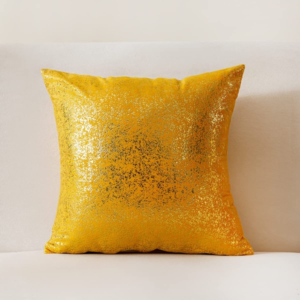 Deeprove Throw Pillow Cover Both Sides Sparkle Foil Print, Fall