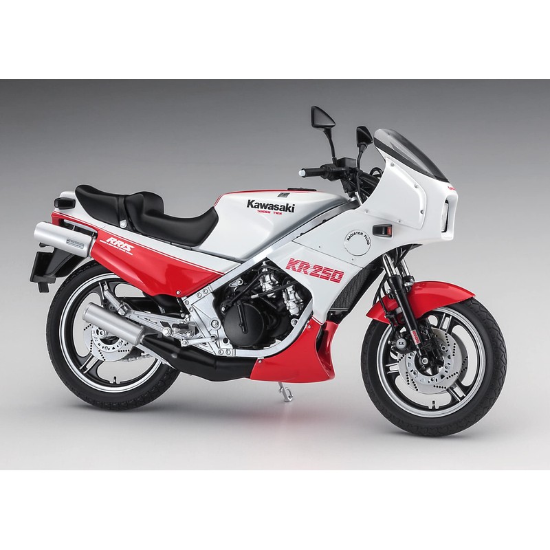 Hasegawa 21745 1/12 Kawasaki KR250 (KR250A) White/Red Color Plastic Model