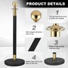 4PACK Stainless Steel Stanchion Post Queue 5 ft Black Velvet