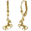 trendor Children's Earrings Horse Gold on Silver for Girls Magical