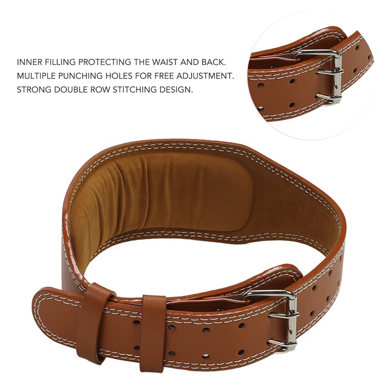 Weight Lifting Belt Waist Protection Adjustable Weightlifting Belt Brown for