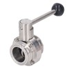 Sanitary Butterfly Clamp Valve with Silicone Washer Stainless Steel Clamp