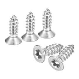 sourcing map Flat Countersunk Head Torx Screws, 50Pcs M3 x 10mm 304 Stainless Steel Tamper Proof Sheet Metal Screws with Bit T10, Self-Tapping Anti-Theft for Wood, Mechanical Industry (Silver)