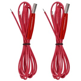 MECCANIXITY Ceramic Cartridge Heater,0.24"x0.59" DC12V 40W Heater with 1 Meter Wiring 3D Printer Heater Accessories for 3D Printer,Red 2 Pack