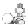 Stainless Steel M4 Hex Bolt Full Thread Hex Screw Bolt