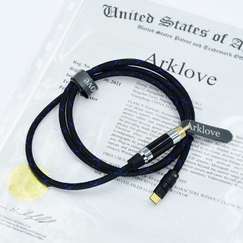 Arklove 2ft USB c to coaxial Cable Male Type-c to