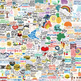 Inspirational Words Stickers [ 200PCS ] Positive Motivational Quote Stickers for journaling, Scrapbooking, Water Bottles, Waterproof Sticker Packs Decals, Vision Board Kit for Teens Adults supplies