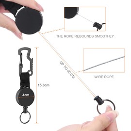 Vicloon Retractable Key Chain, 2 Pieces Lanyard Extendable