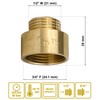 3/4” Female x 1/2” Male BSP Brass Round Pipe Connection,