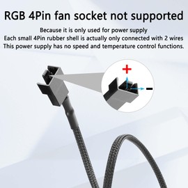 GINTOOYUN 2-Pcs Chassis Power Supply 6-Pin to 3/4 Pin Fan Cable 12 V Chassis Power Supply 6 Pin Female to 2 x 2 Pin Male 1 to 2 Fan Cable for Chassis Cooling Fans (10.82 Inches) (1 to 2)
