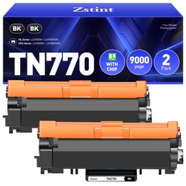 TN770 Toner Cartridge (Black 2-Pack High Yield) with chip Replacement for Brother TN-770 TN770 Toner Compatible with Brother HL-L2370DW HL-L2370DWXL MFC-L2750DW MFC-L2750DWXL Printer Ink All-in-One
