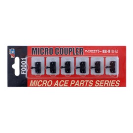 Micro Ace F0001 N Gauge Micro Coupler, Tight, Black, 6 Pieces