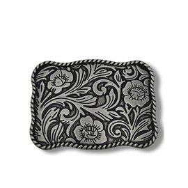 ALVYNG Vintage Belt Buckle, Floral Scroll Design, Zinc Alloy Cowboy Belt Buckle, Western Belt Buckles for Men Women (004 1.63 INCHES 41MM)