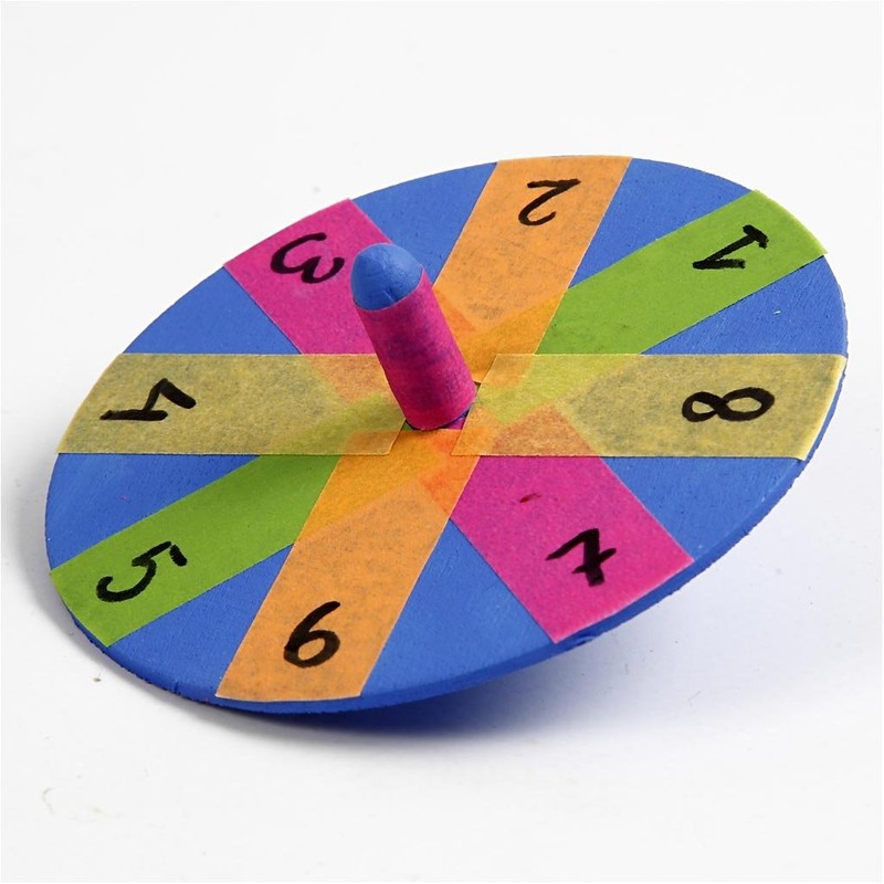 Spinning top, D: 8 cm, H: 4 cm, 10pcs