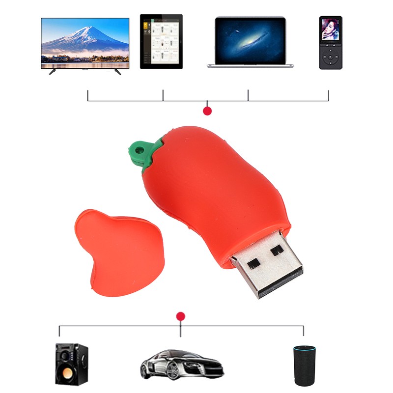 USB Flash Drive Red Pepper Shape Cute Memory Stick Pen