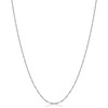 10k White Gold Rope Chain Pendant Necklace (0.8 mm, 20