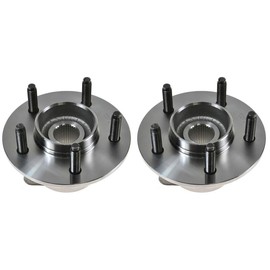 TRQ 2 Piece Front Wheel Bearing & Hub Assembly Set 4WD Compatible with 1999-2003 Ford F-150 2004 F-150 Heritage