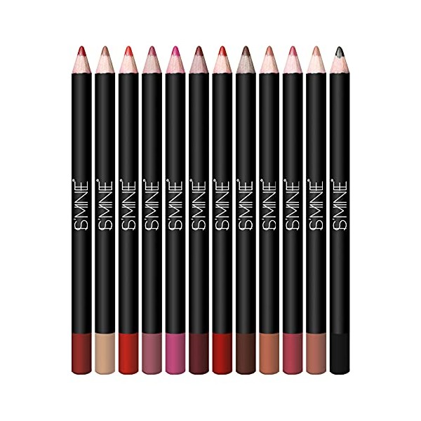 IS'MINE Matte Lip Liner Pencil Set - 12 Assorted Colors High Pigmented Natural Lip Makeup Soft Pencils Longwear Matte Smooth Ultra Fine Lip Liners (Color Set -1)