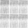 Rismise Tinsel Curtain Silver Pack of 6 Glitter Tinsel Curtains