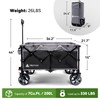 Hikenture Collapsible Wagon Cart, 330lbs Capacity Beach Wagons with Big