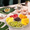 R-kay 4 Pack, 6 Sectional Clear Plastic Serving Trays for